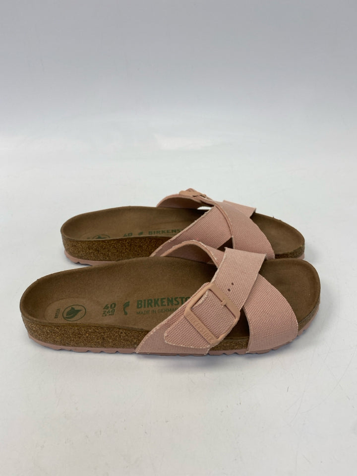 Birkenstock  Size 9 Pink Crisscross Canvas Sandals