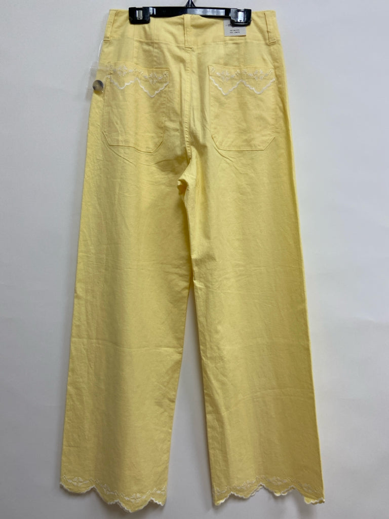 NWT Maeve Size 28 Yellow White Embroidered Ladies Pants