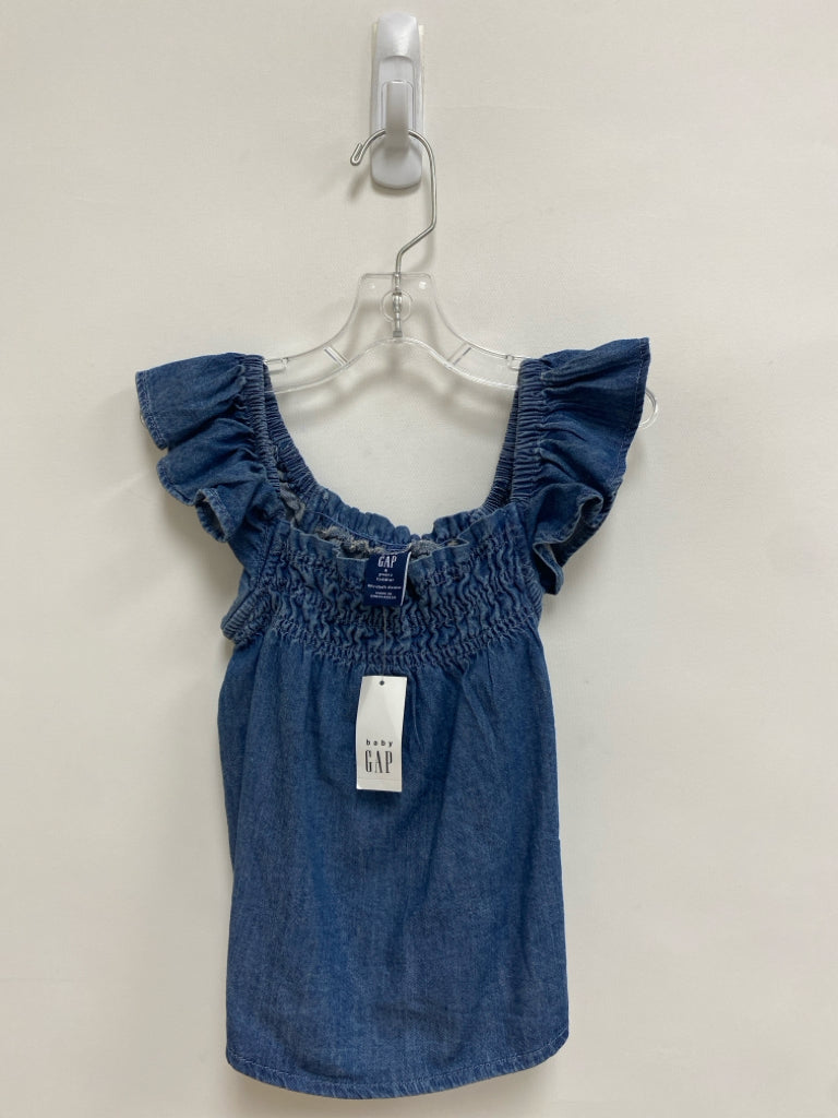 NWT Gap SIZE 4T Blue Ruffles Sleeveless Chambray Girl&