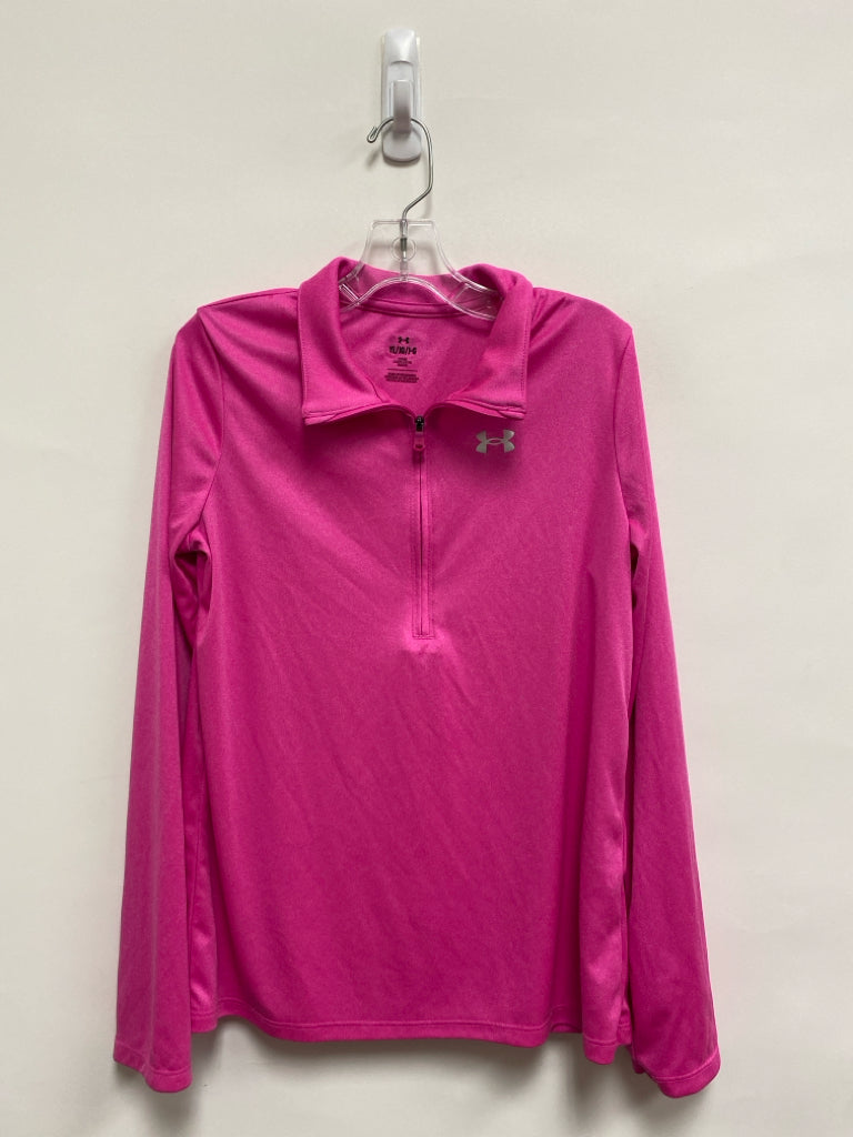 Under Armour SIZE L Pink Quarter Zip Girl&