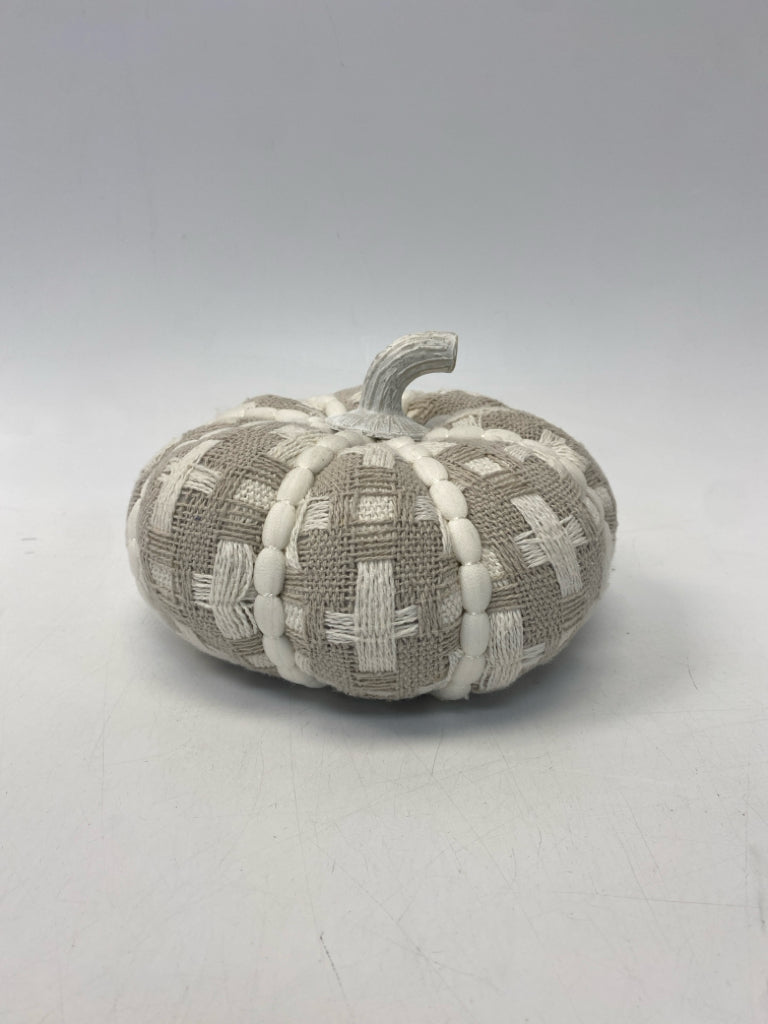 Taupe White Checkered Fabric Fall