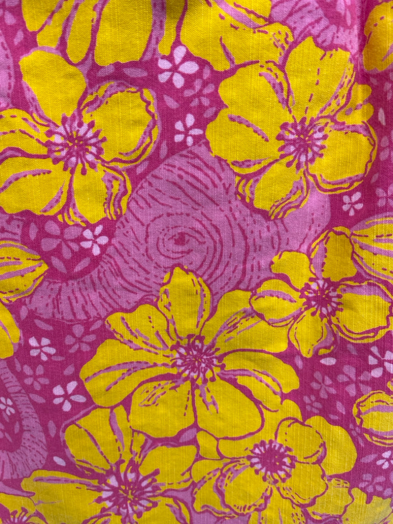 LILLY PULITZER Size 0 Pink/Yellow Flowers Sleeveless Ladies Dress