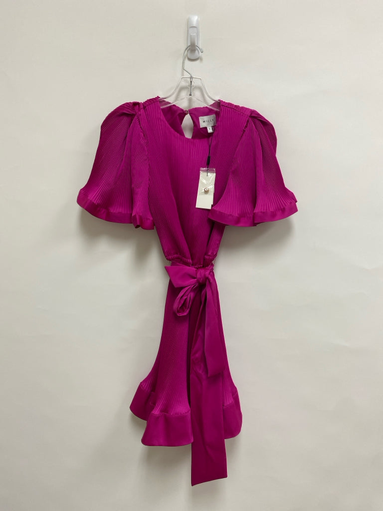 NWT MILLY Size 6 Hot Pink Pleated Ladies Dress