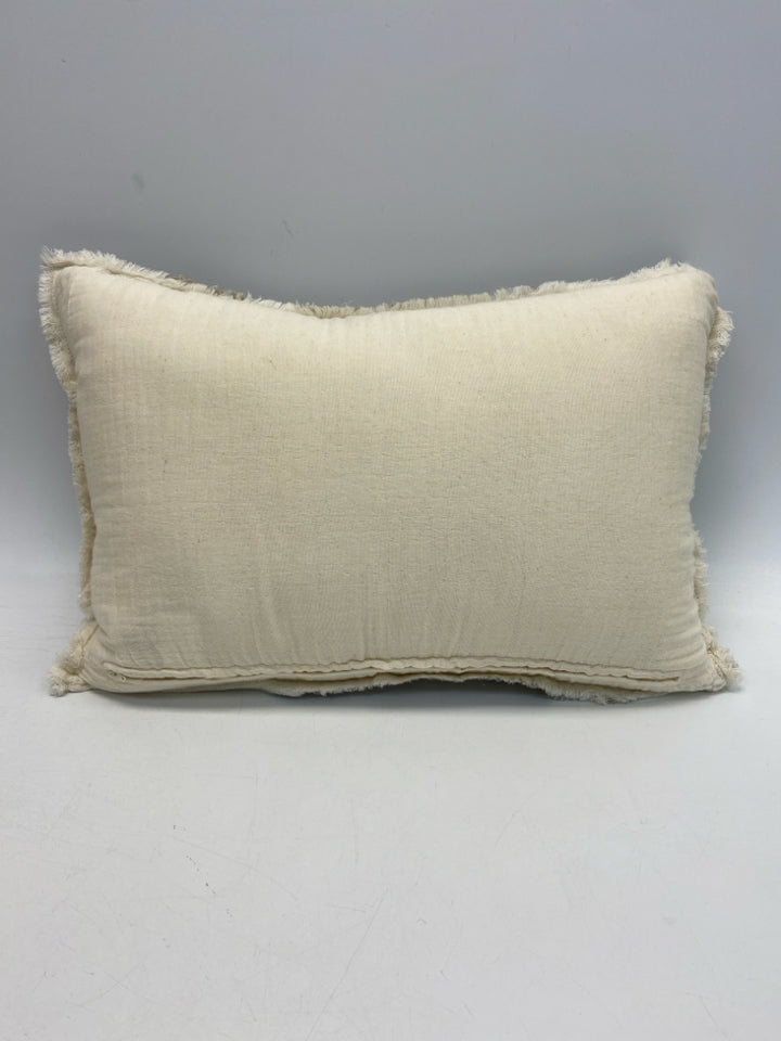 Brown Cream Flowers Pillow