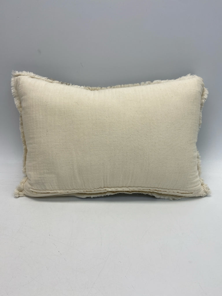 Brown Cream Flowers Pillow