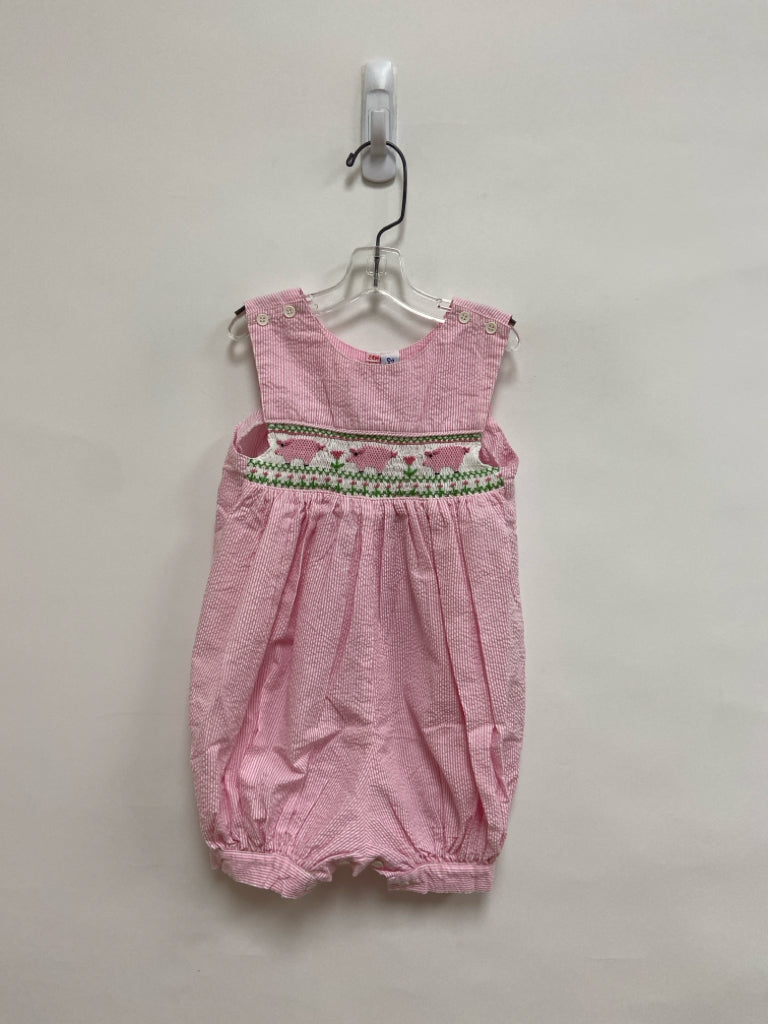 Orient Expressed Inc. SIZE 24M Pink/White Smocking Sleeveless Girl&