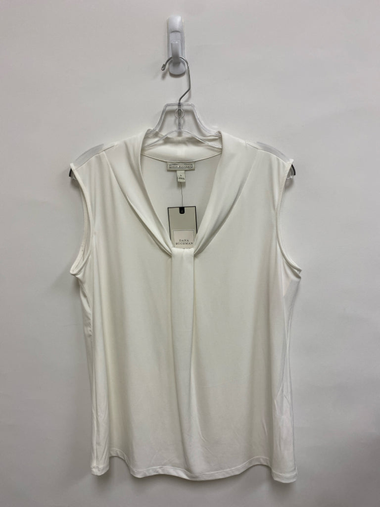 NWT Dana Buchman Size L Cream Sleeveless Ladies Top