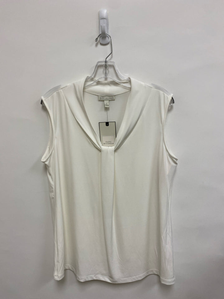 NWT Dana Buchman Size L Cream Sleeveless Ladies Top