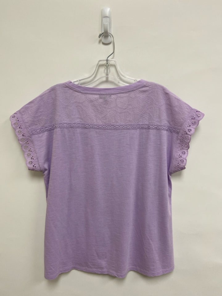 NWT Talbots Size XLP Lavender Lace V Neck Petite Top