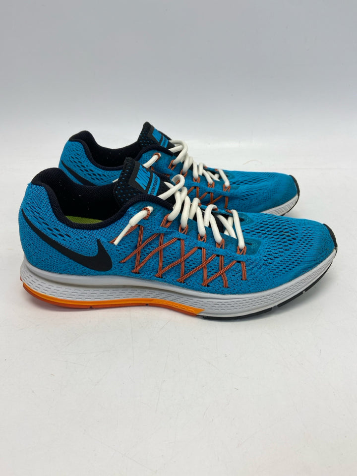 Nike Size 11 Aqua Orange Lace-Up Men&