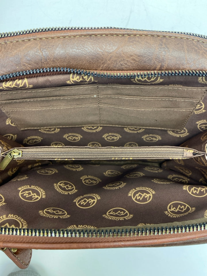 White Mountain Brown Crossbody