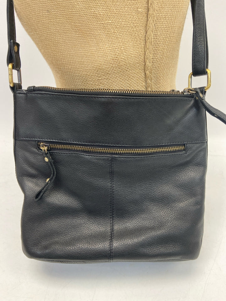 Black Leather Crossbody