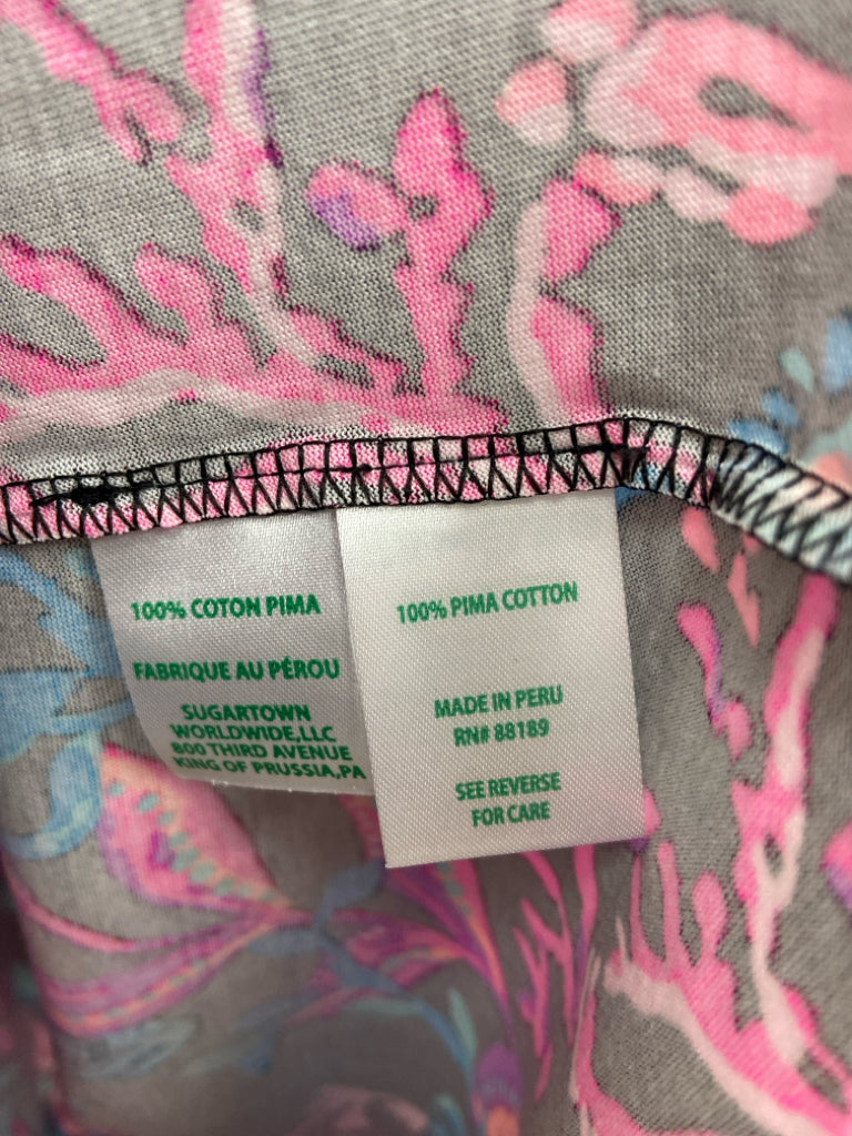 LILLY PULITZER Size XL Black Neon/Multi Ladies Dress
