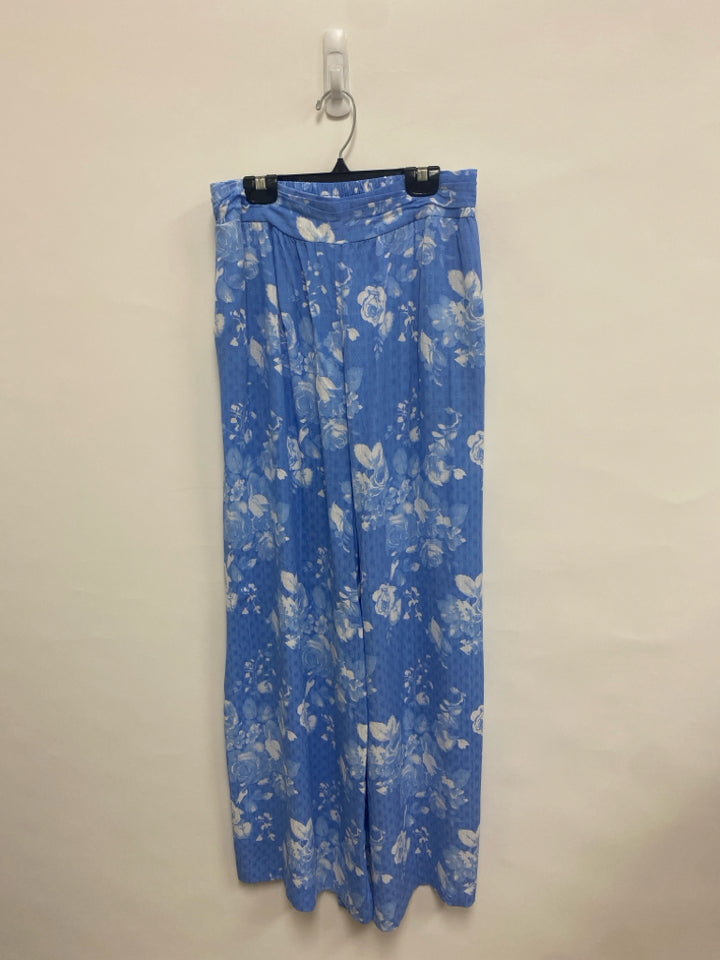 Laura Ashley Size S Blue White Roses Ladies Pants