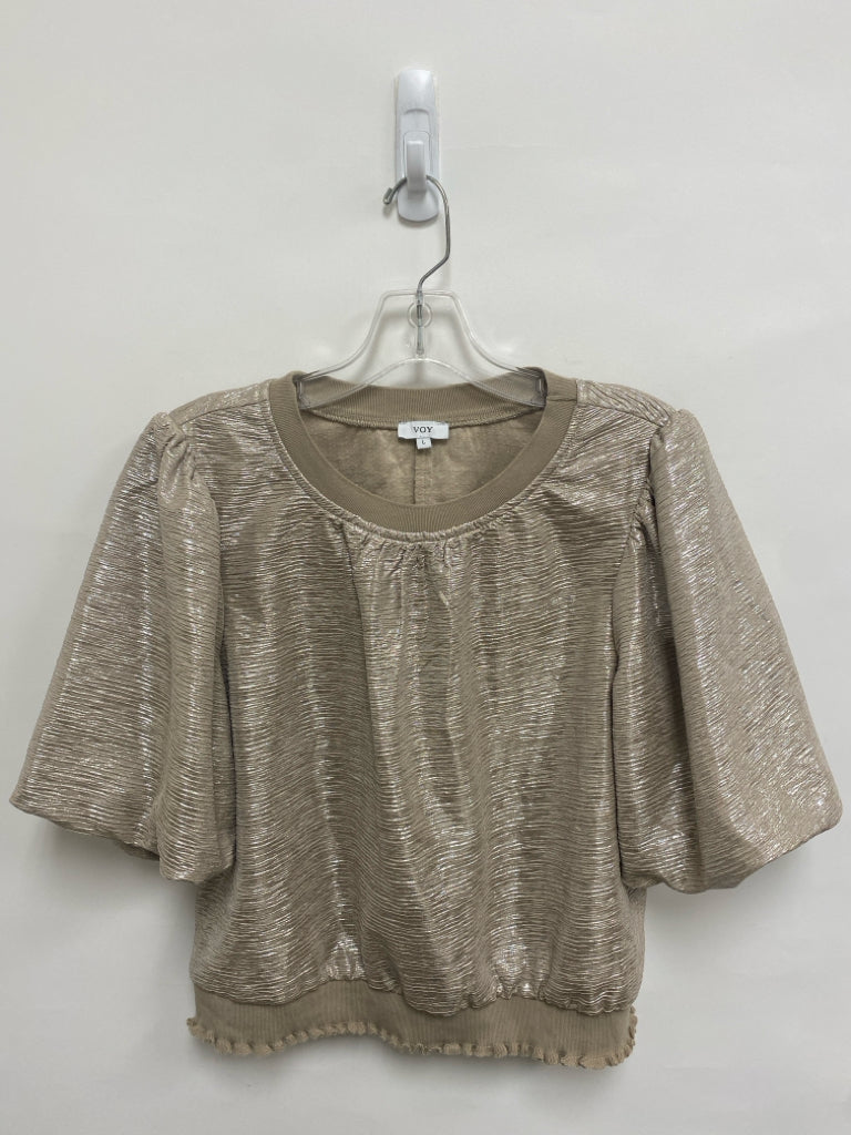 Size L Champagne Texture Ladies Top