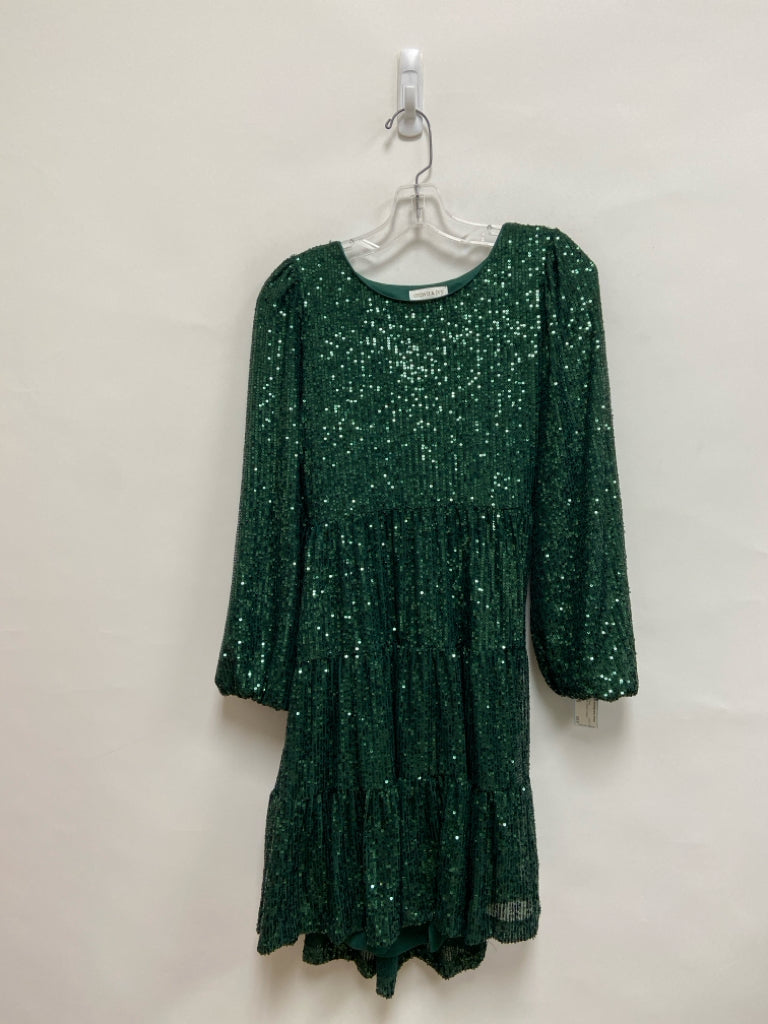 Crown &amp; Ivy Size S Dark Green Sequins Ladies Dress
