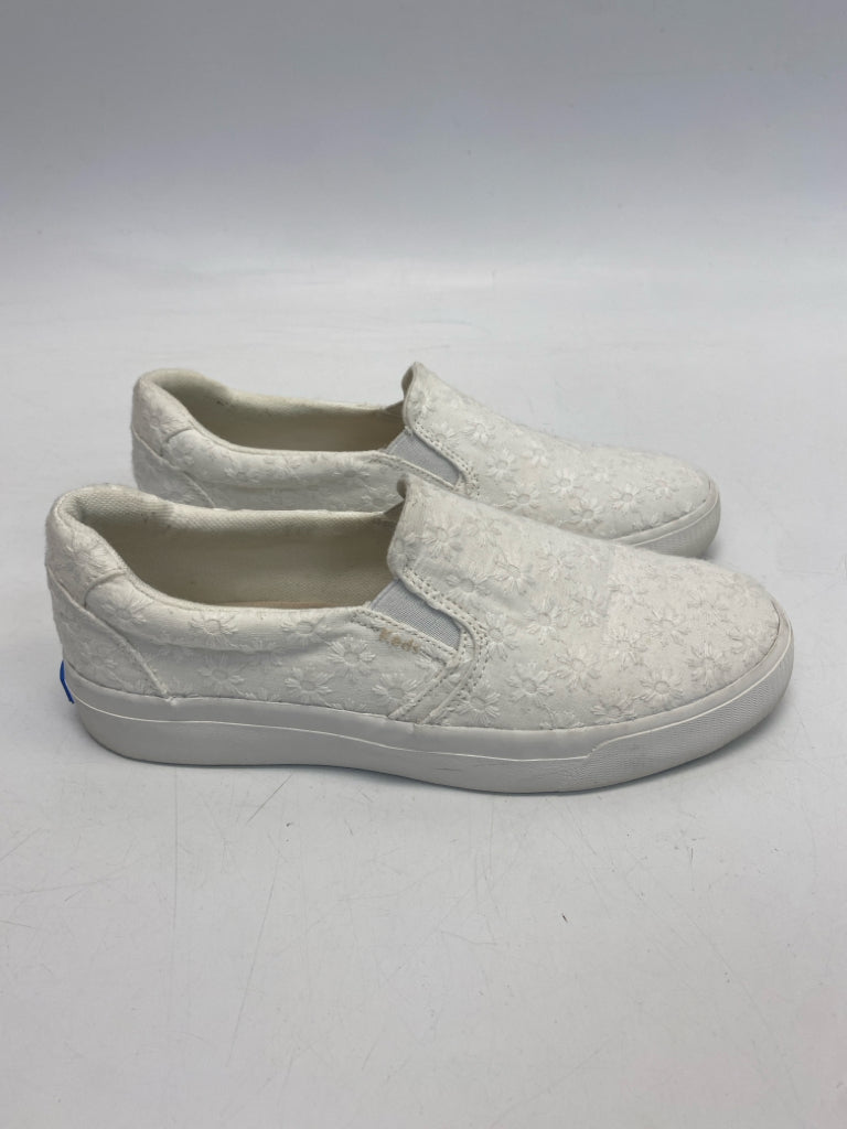 Keds  Size 6.5 White Floral Sneakers