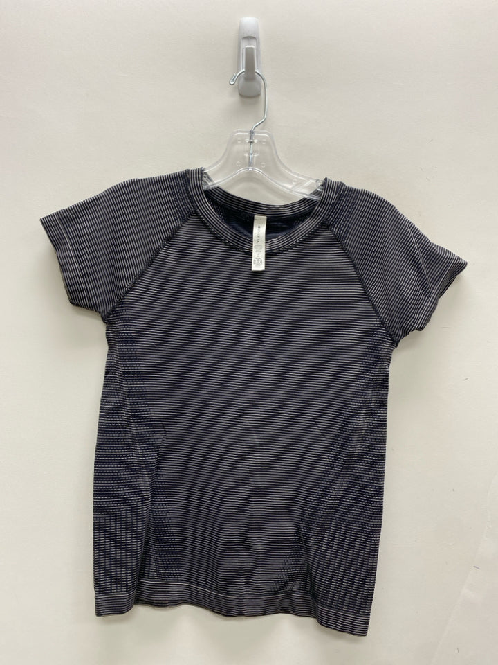 Athleta Size XS Black/White Stripes Athletic Top