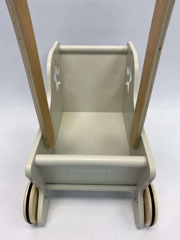 Moover Gray Natural Stars Wood Push Walking Toy