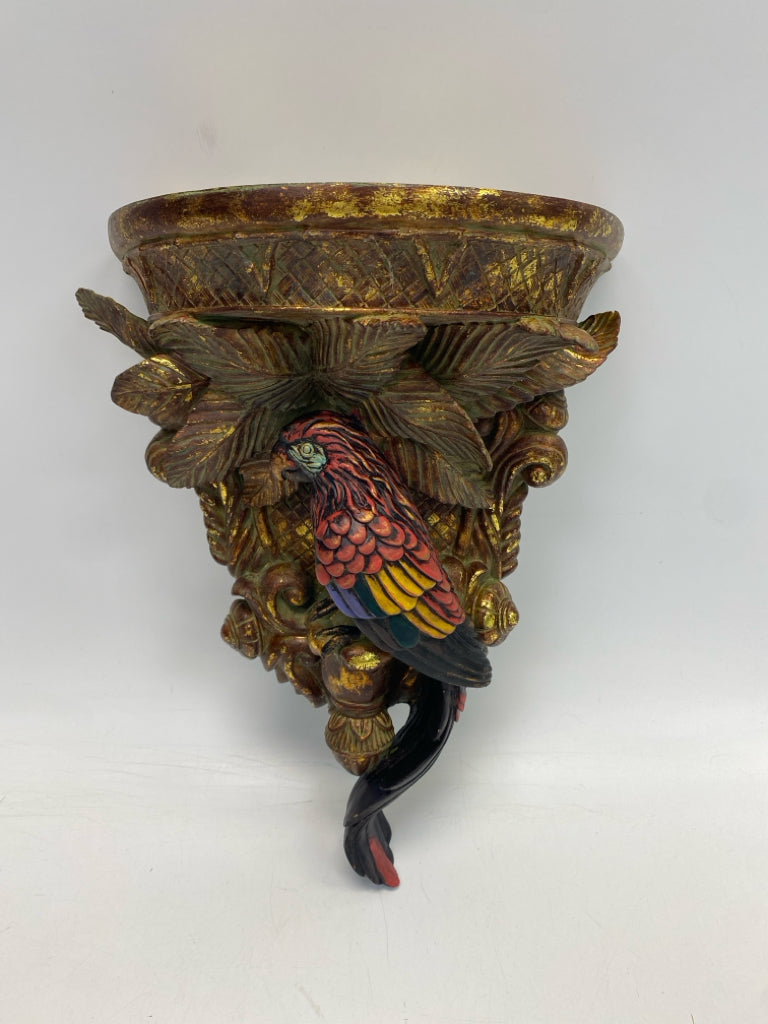 Bronze Gold/Multi Tropical Wall Hanging