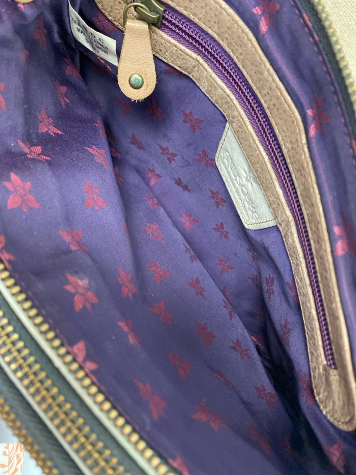 Anuschka Gray Multi-Color Flower(s) Crossbody