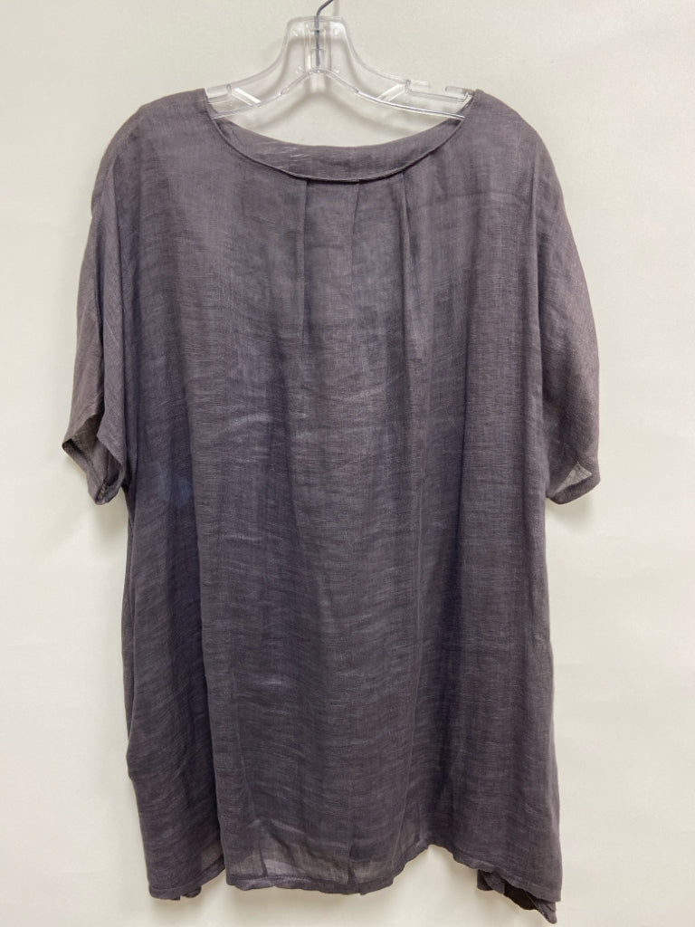 Size OSFM Gray Linen Ladies Top