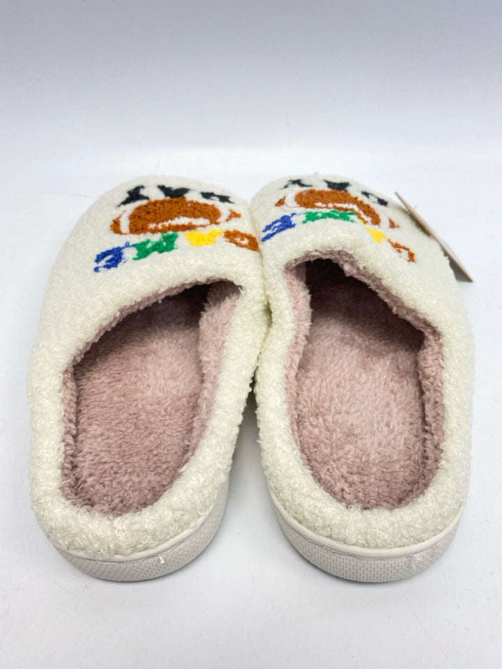 Size S, M, L White Gameday Slippers