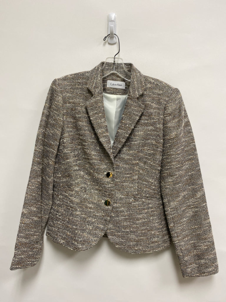 Calvin Klein Size 10 Cream Black/Tan Ladies Jacket