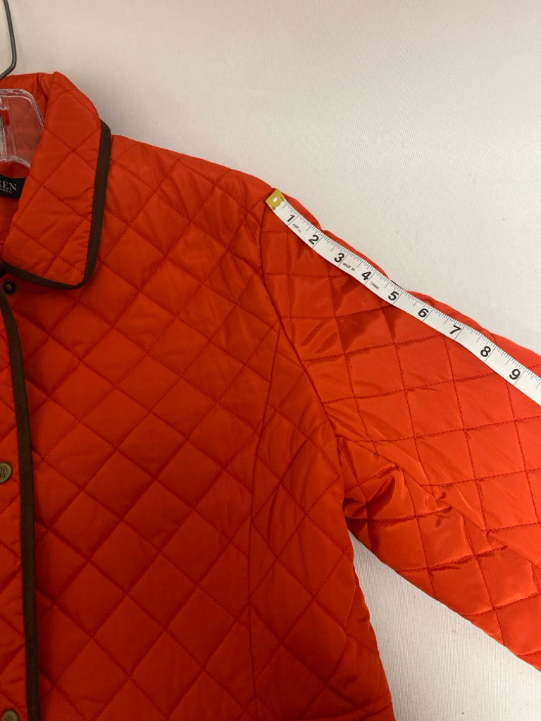 Lauren Ralph Lauren Size L Orange Quilted Ladies Jacket