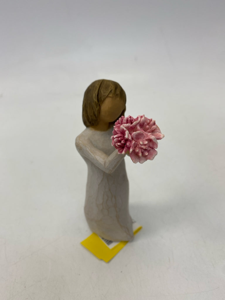 Willow Tree Cream Pink Flowers Figurine