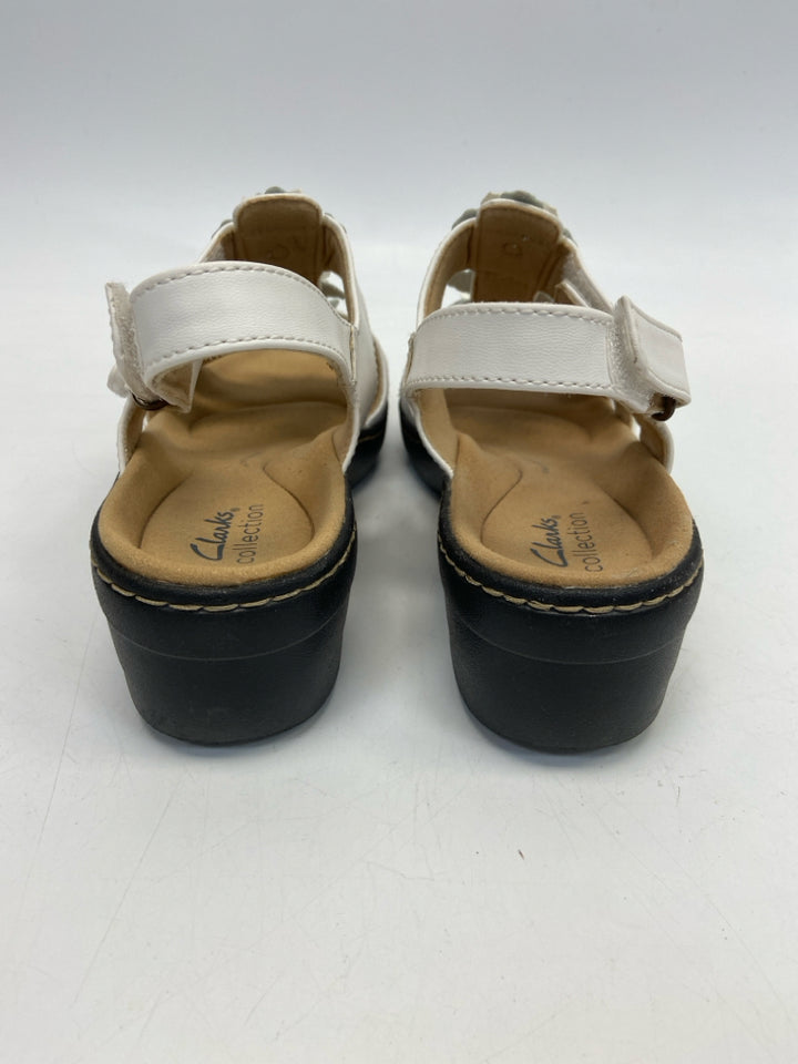 Clarks  Size 10 White Rosette(s) Sandals