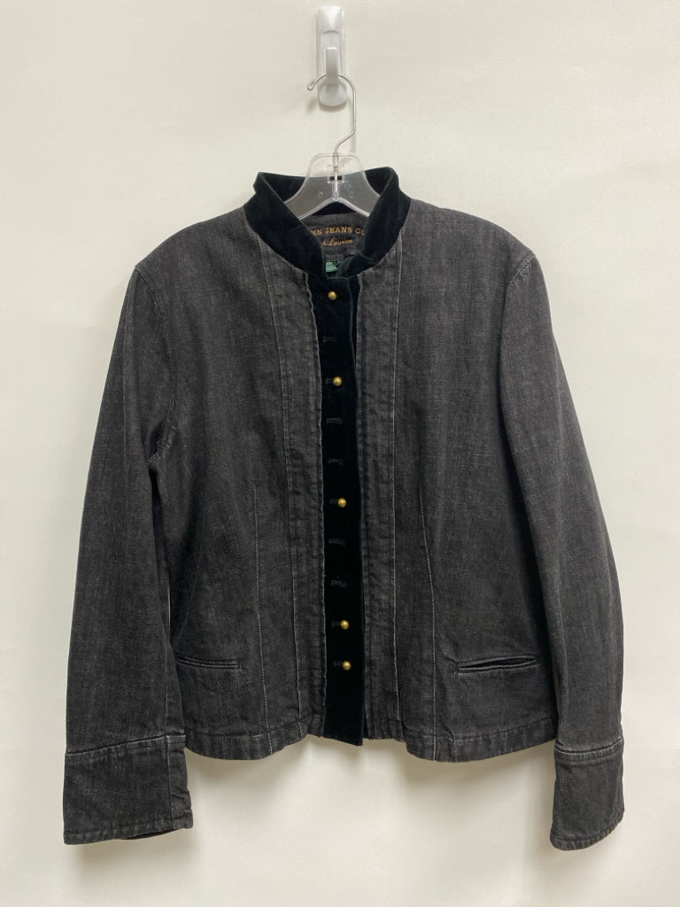 Ralph Lauren Size XL Charcoal Button Up Denim Ladies Jacket
