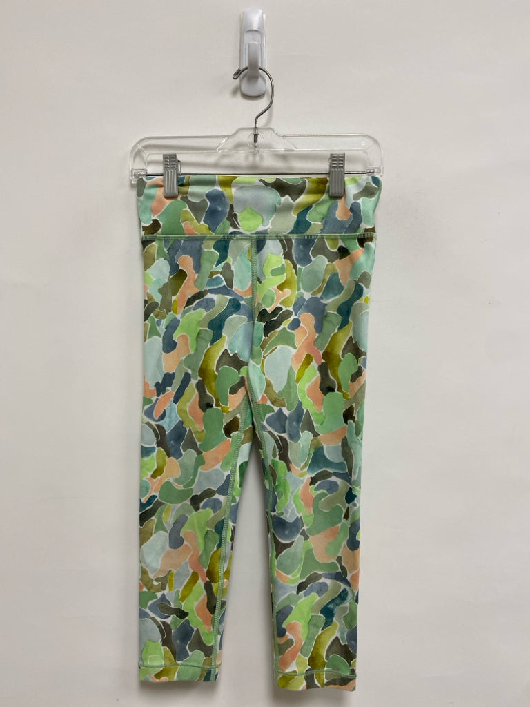 Athleta Girl SIZE 8/10 Green Coral/Gray Shapes Girl&