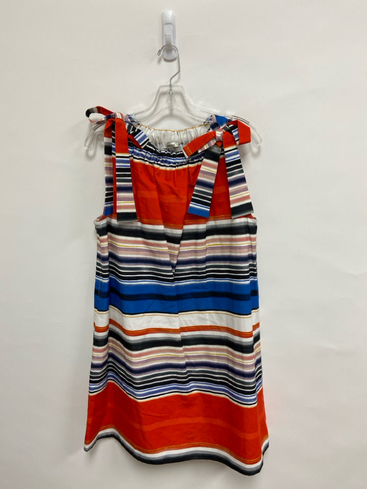 Tyler Boe Size S Blue/Black Red/Multi Stripes Sleeveless Ladies Dress