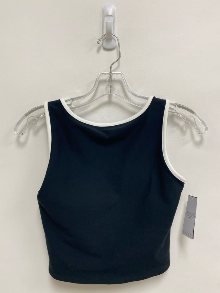 NWT Size S Black White Trimmed Athletic Top