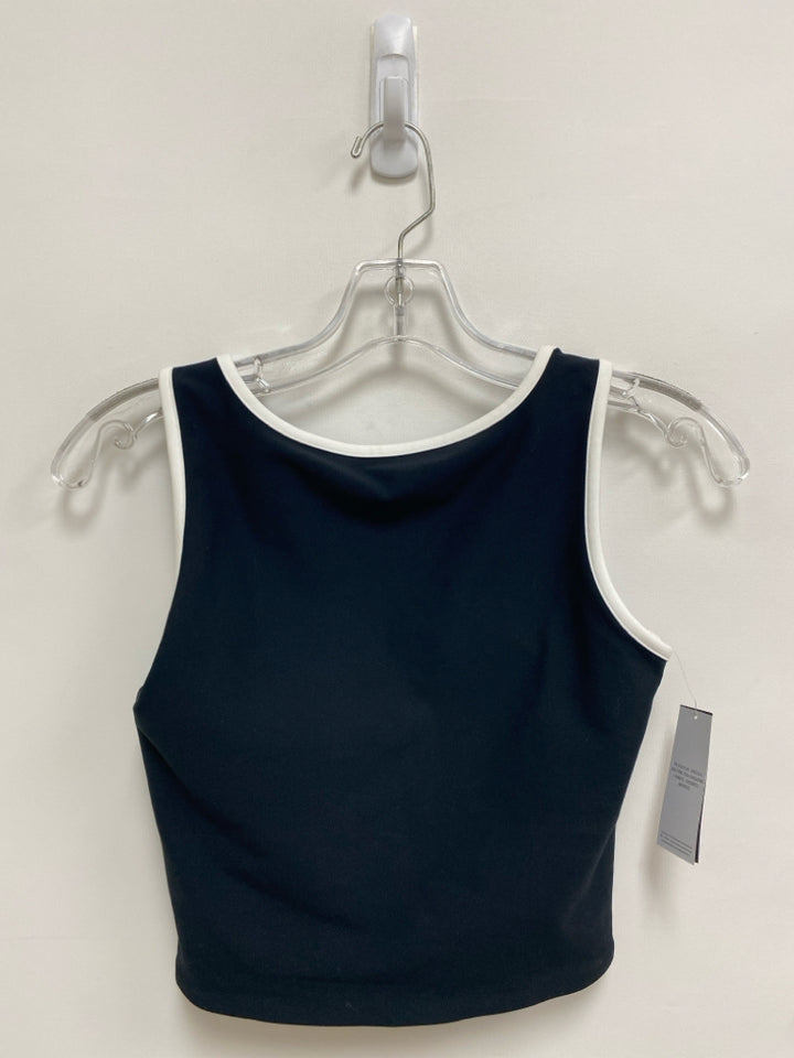 NWT Size S Black White Trimmed Athletic Top