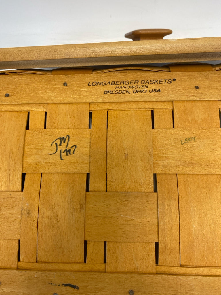 Longaberger Brown Navy Basket