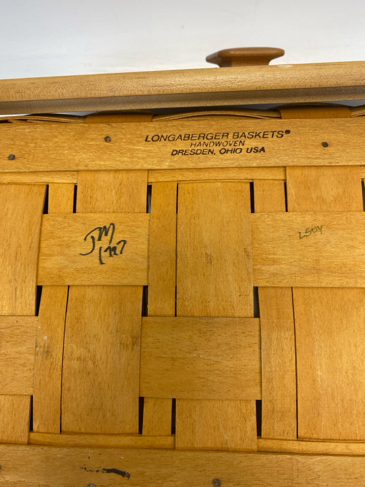 Longaberger Brown Navy Basket