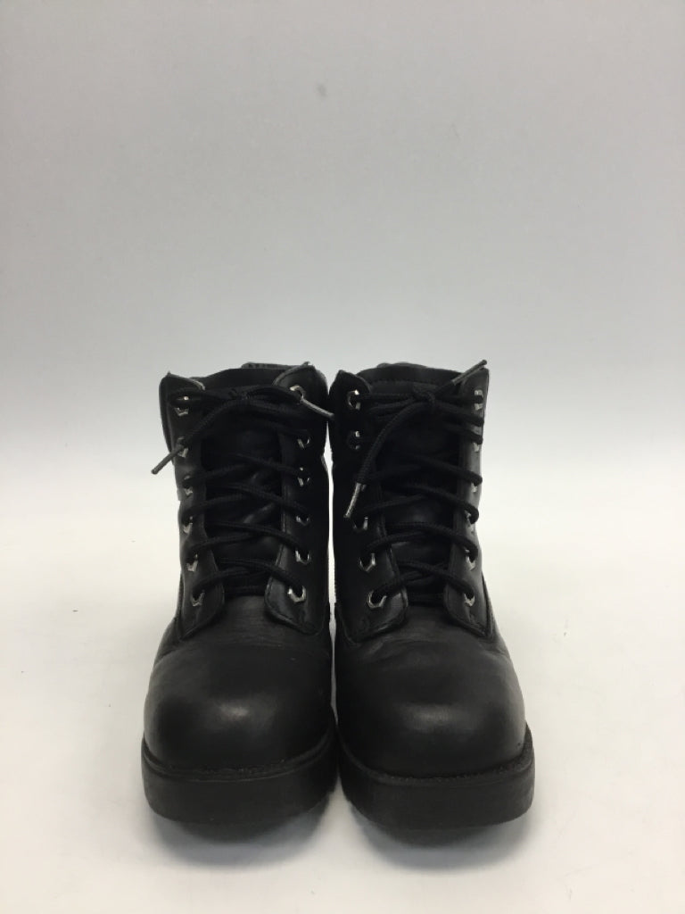 Harley-Davidson US Shoe Size 7.5 Black Lace-up Leather Boots