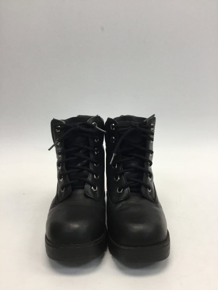 Harley-Davidson US Shoe Size 7.5 Black Lace-up Leather Boots