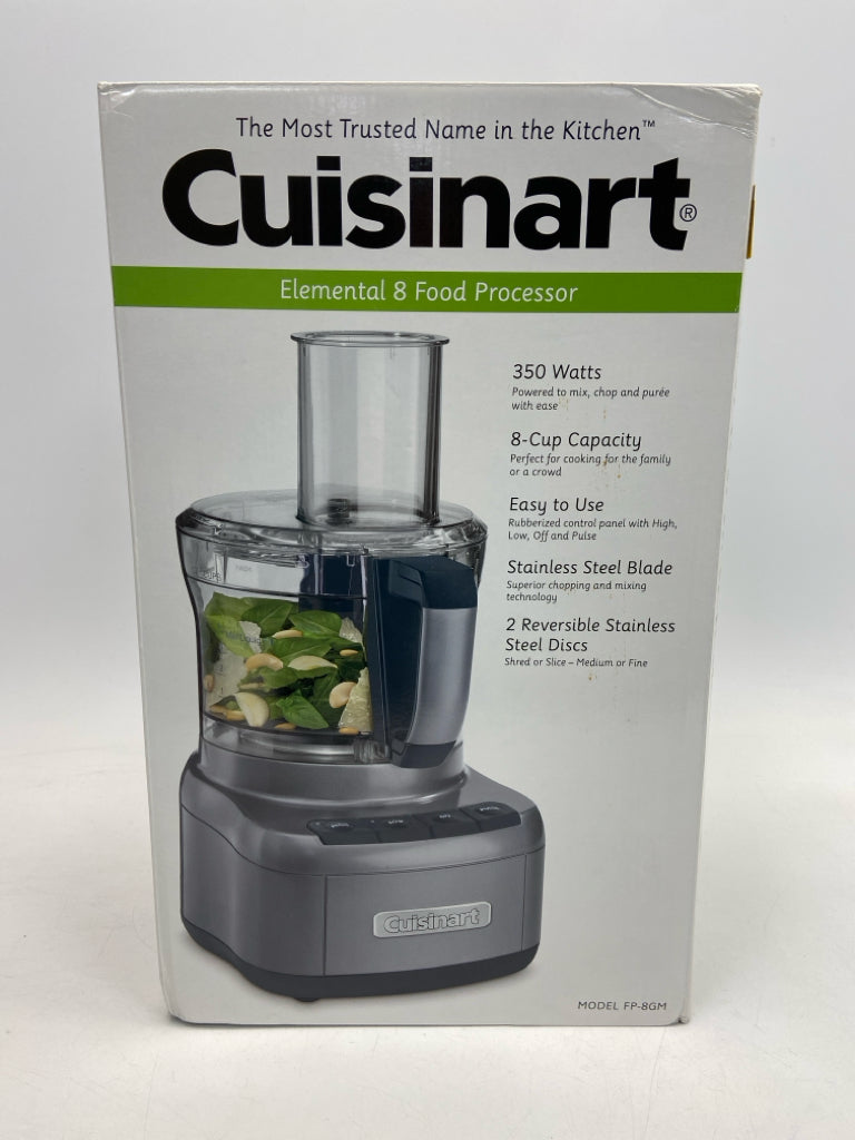 NEW/BOX Cuisinart Silver Clear Food Processor