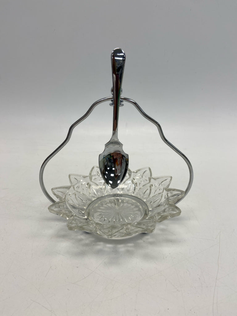 Clear Silver Serving Piece
