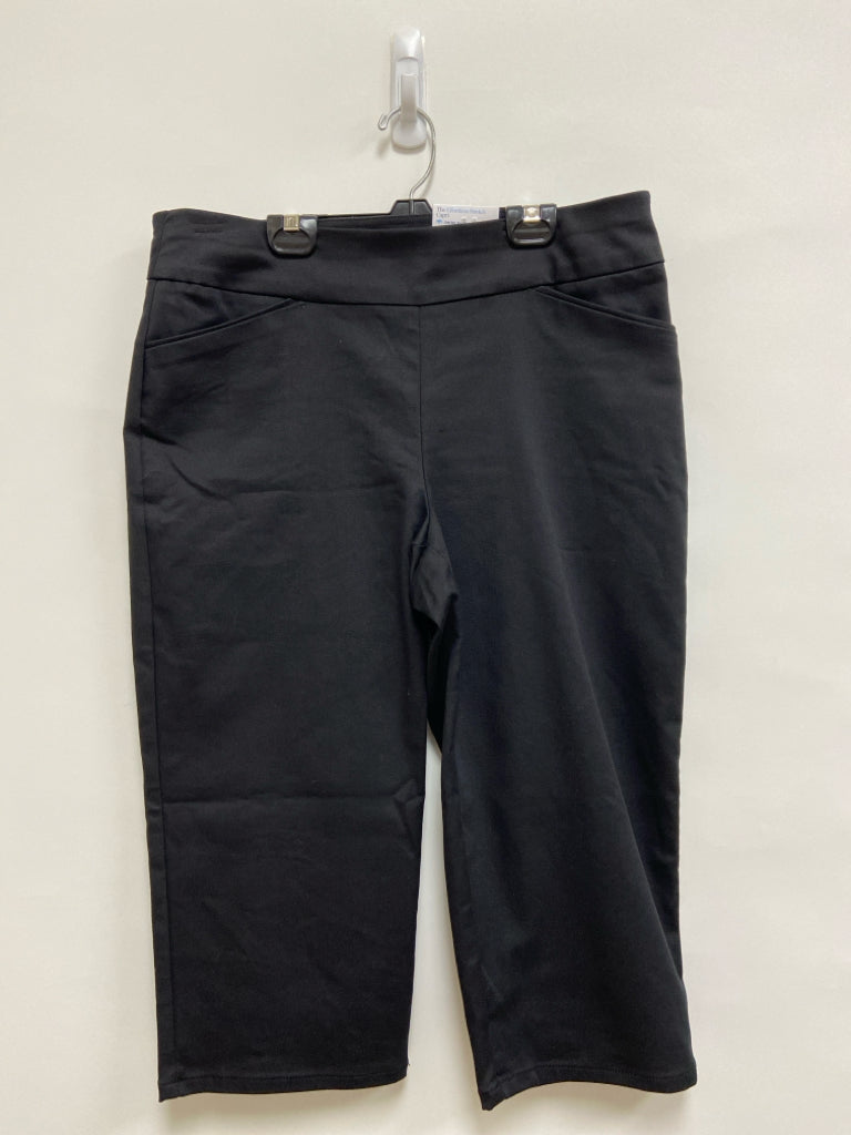 NWT Croft/Barrow Size 12P Black Cropped Petite Pants
