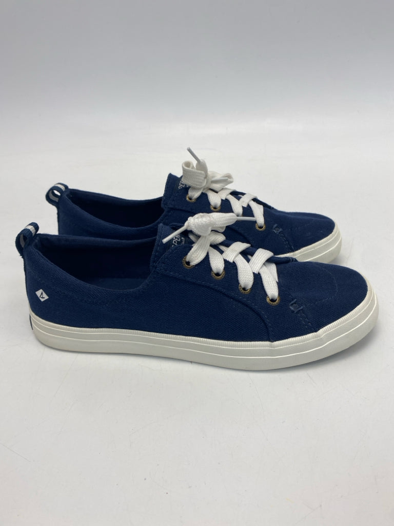 Sperry  Size 7.5 Navy Lace-up Canvas Sneakers