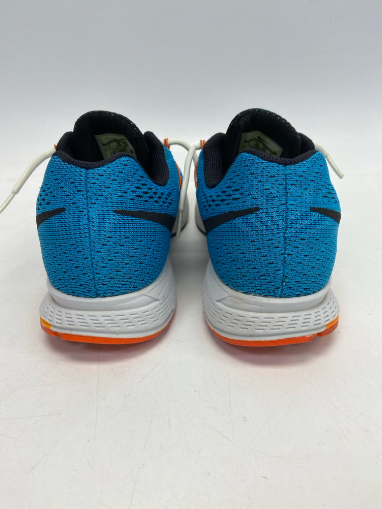 Nike Size 11 Aqua Orange Lace-Up Men&