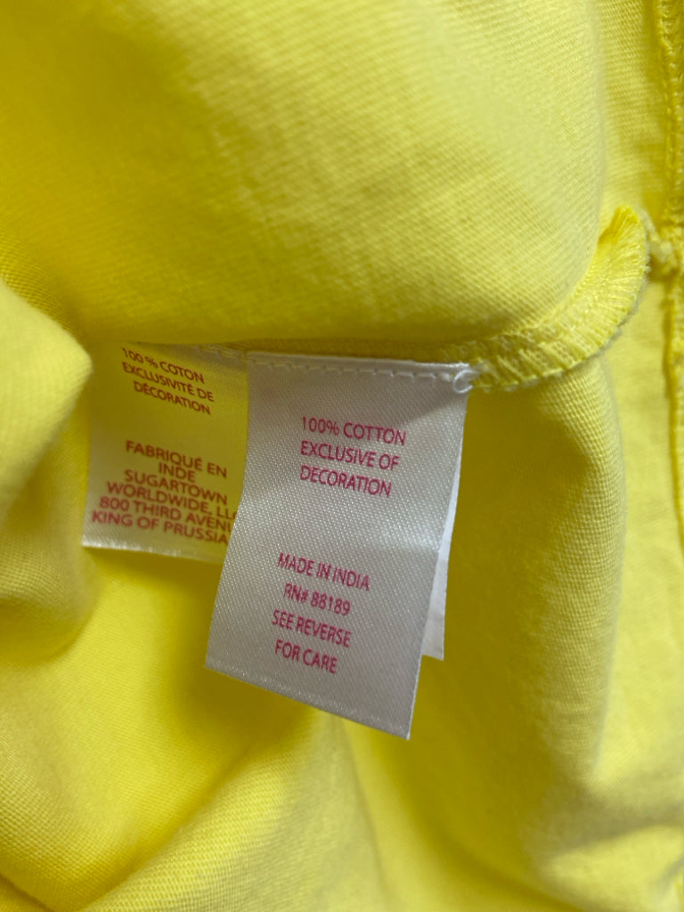LILLY PULITZER Size XL Yellow Pearls Short Sleeve Tee Ladies Top