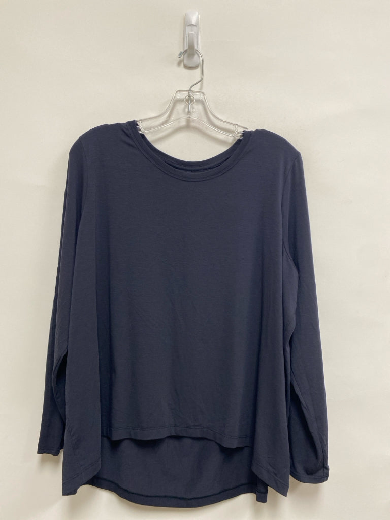 Athleta Size L Dark Navy Long Sleeve Tee Athletic Top