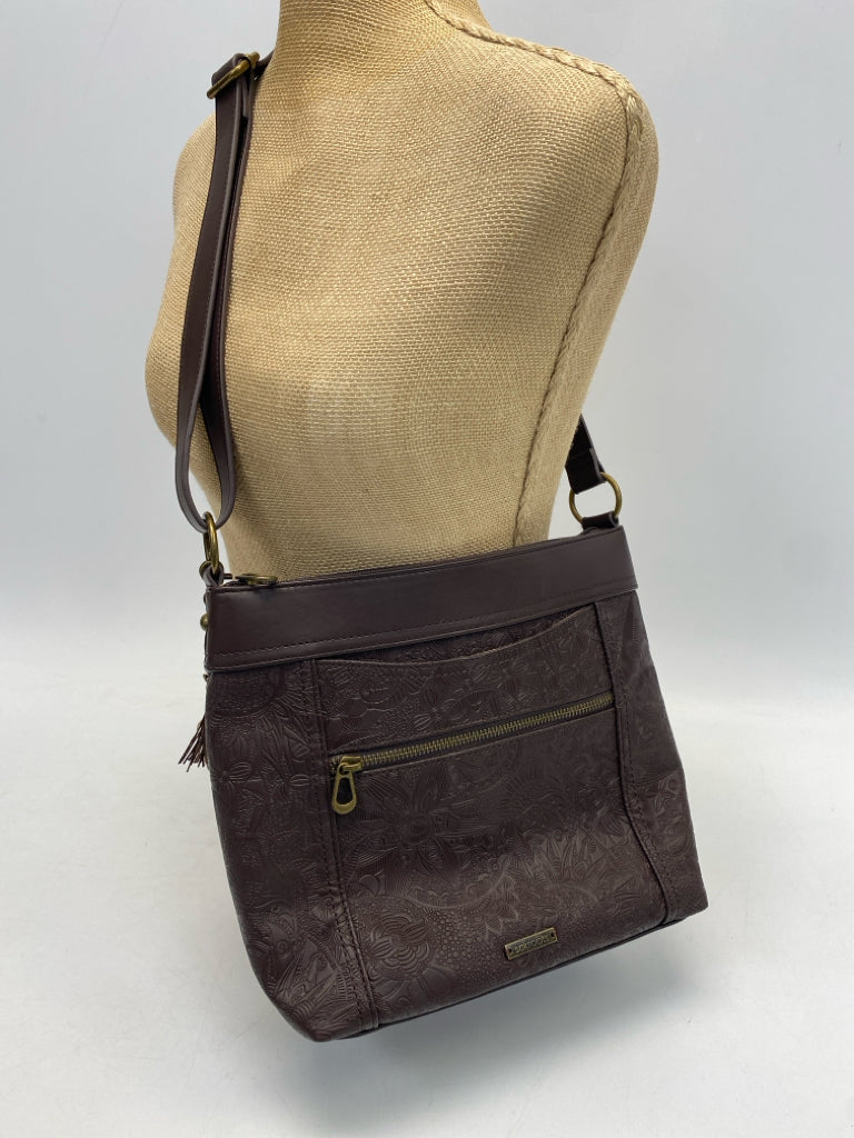 Sak Dark Brown Embossed Crossbody
