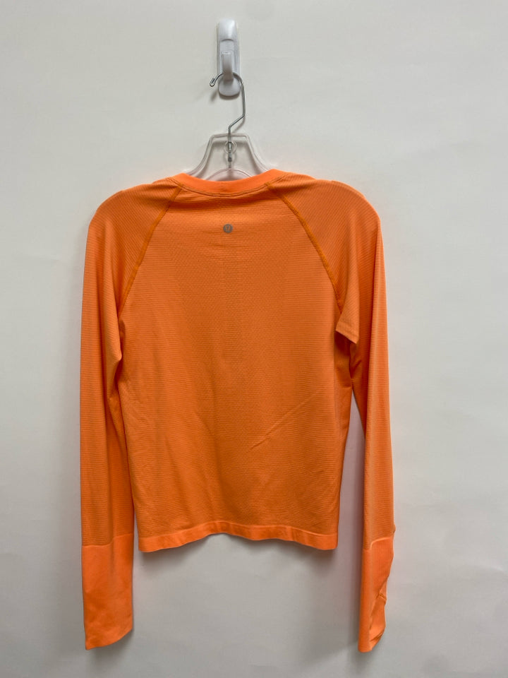 Lululemon Size 8 Orange Striped Athletic Top