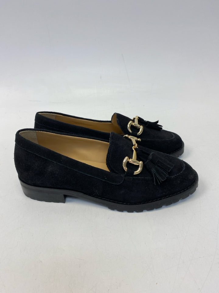 Talbots US Shoe Size 5 Black Gold Accent(s) Suede Flats